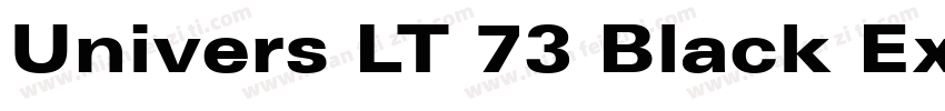 Univers LT 73 Black Extended Oblique字体转换